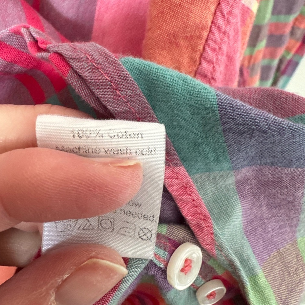 J Crew Cotton Colorful Plaid Button-Up Shirt - Picture 3 of 5